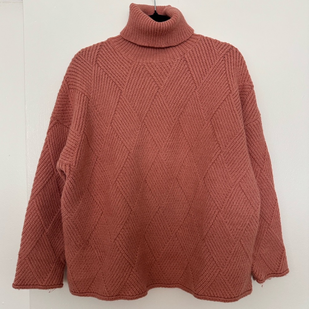 Lumiere Rust Cowl Neck Sweater
